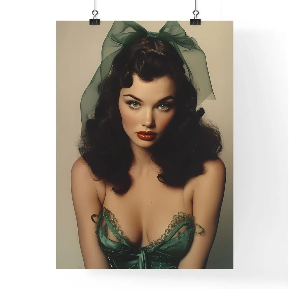 1959 pin up girl - Art print of a woman in a Poster