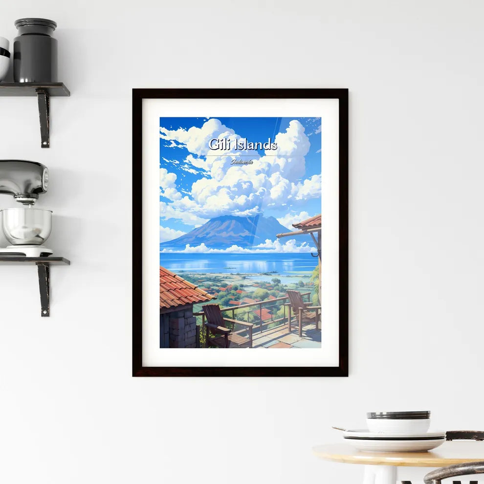 On the roofs of Gili Islands Framed Print