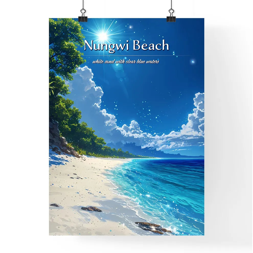 Nungwi Beach - Art print of a beach with Poster