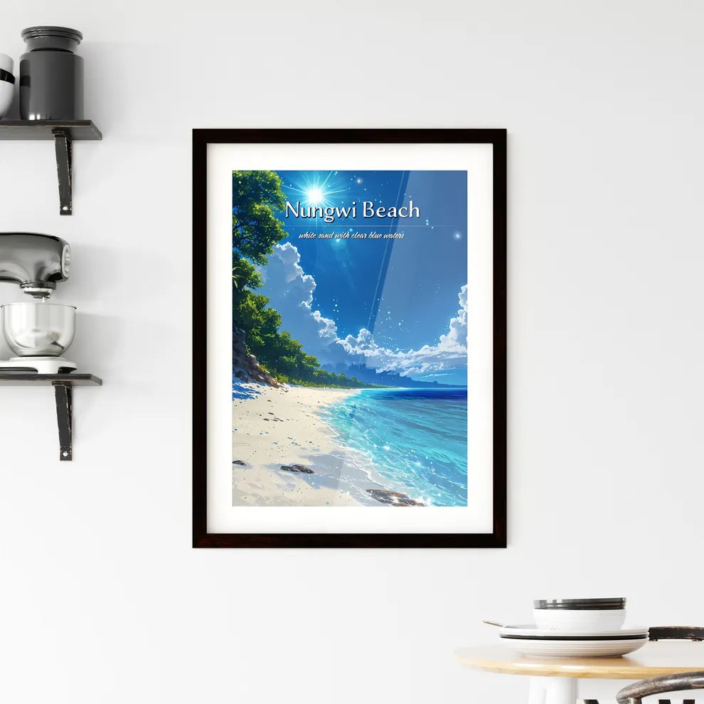 Nungwi Beach - Art print of a beach with Framed Print