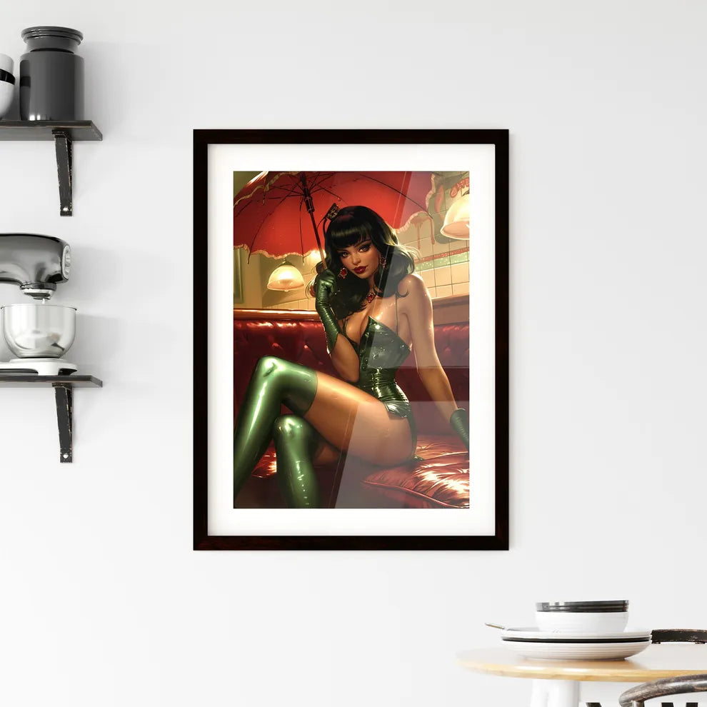 Pin-up girl Framed Print