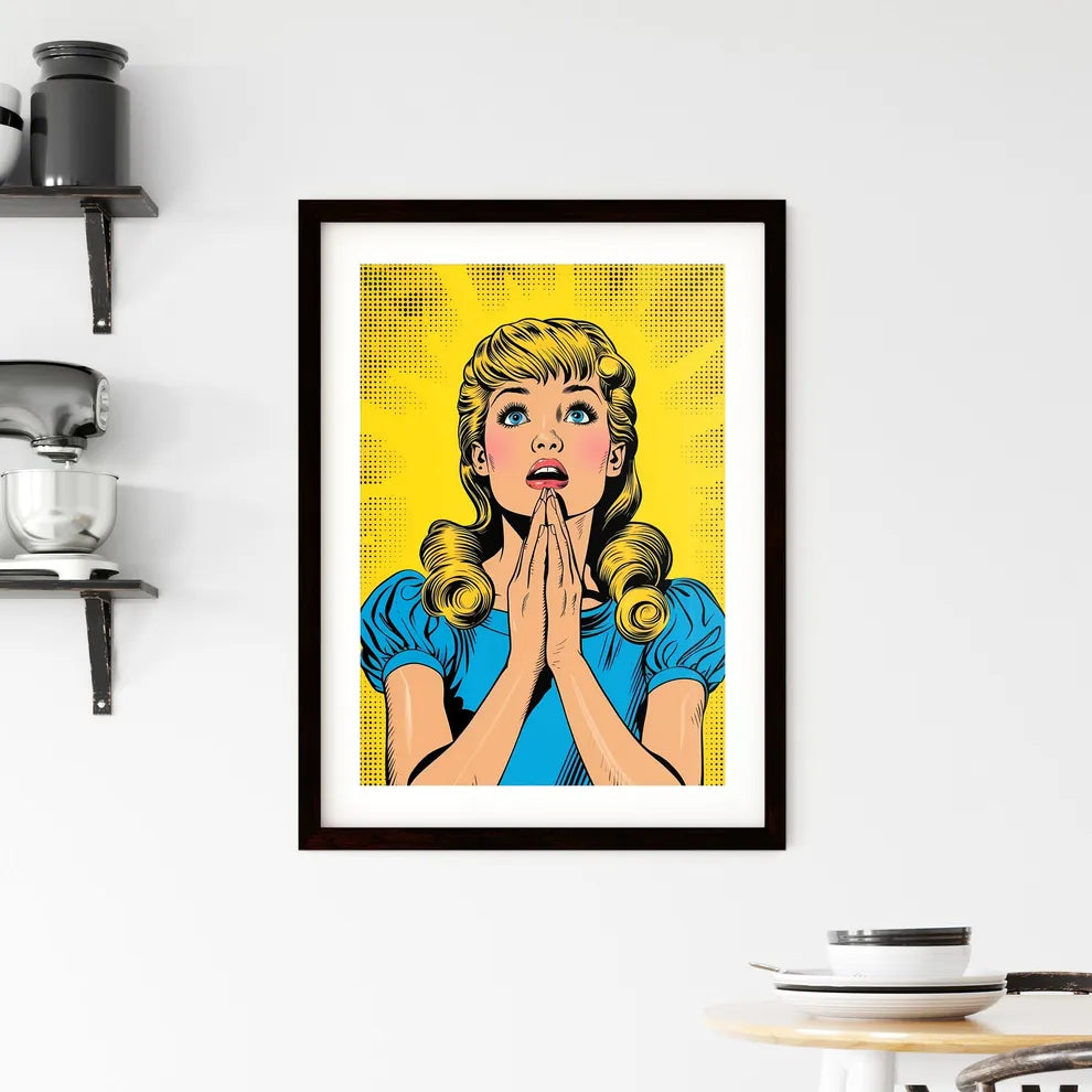 Saint mary anime - pop art style - comic boo Framed Print