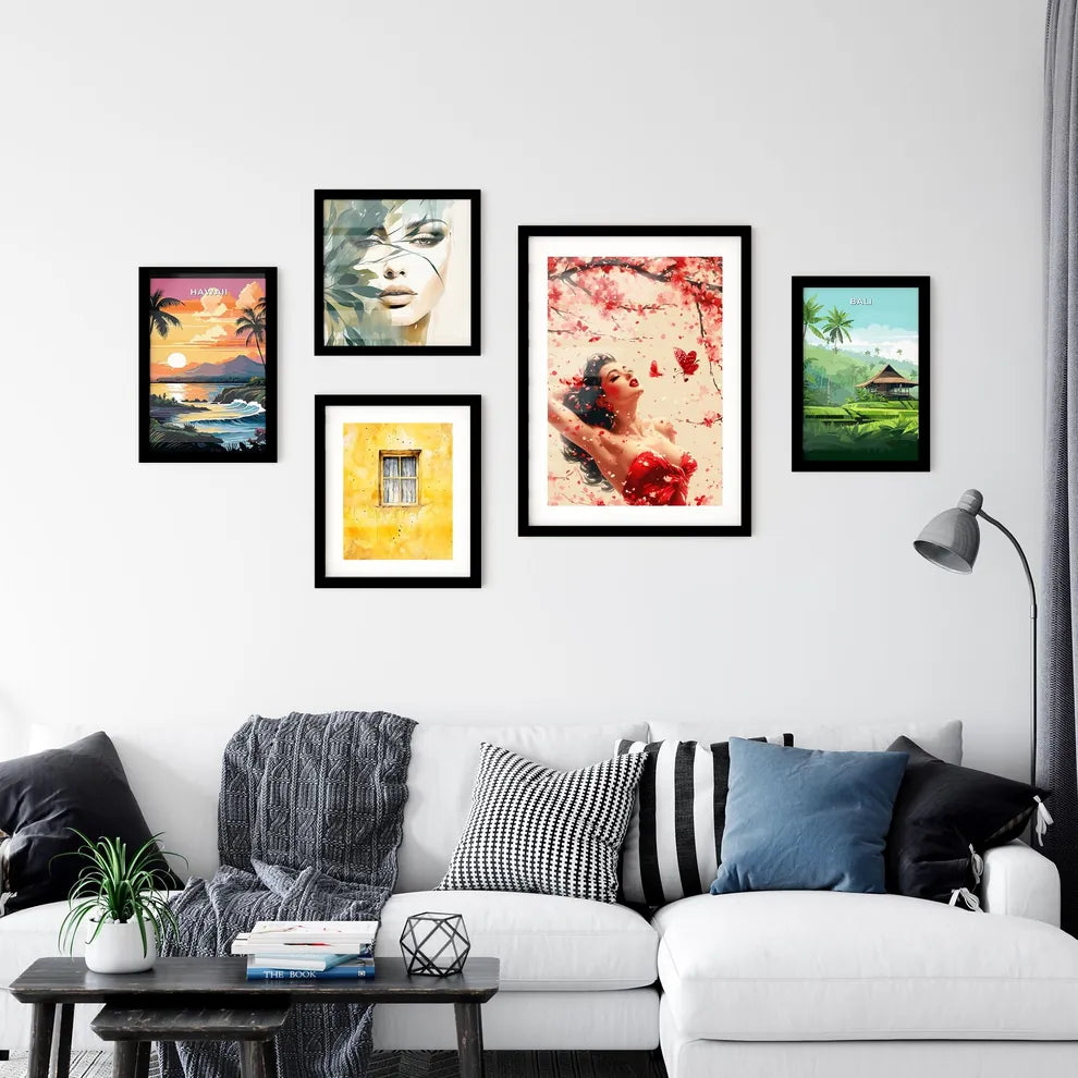 Playful scene of a retro housewife - Art pri Wall Art