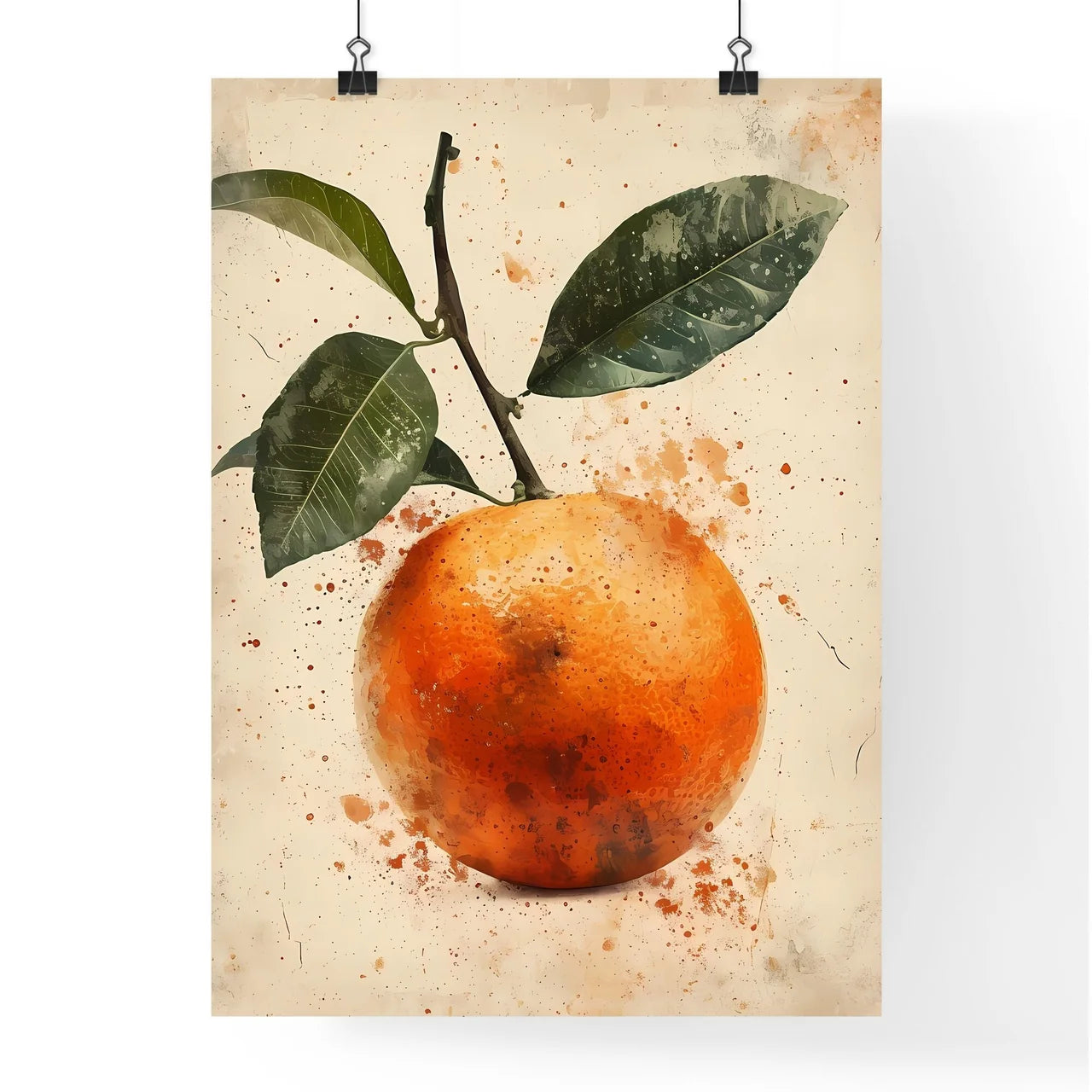 The flat vector lemon illustration - Art pri Poster