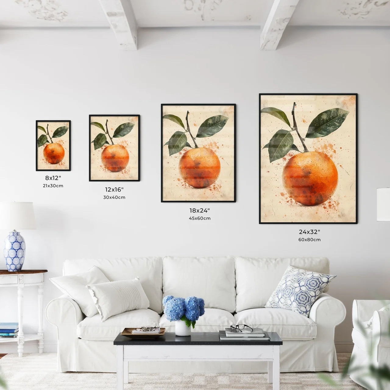 The flat vector lemon illustration - Art pri - Kitchen Hangings