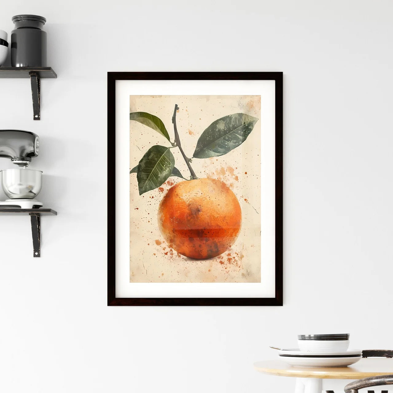 The flat vector lemon illustration - Art pri Framed Print