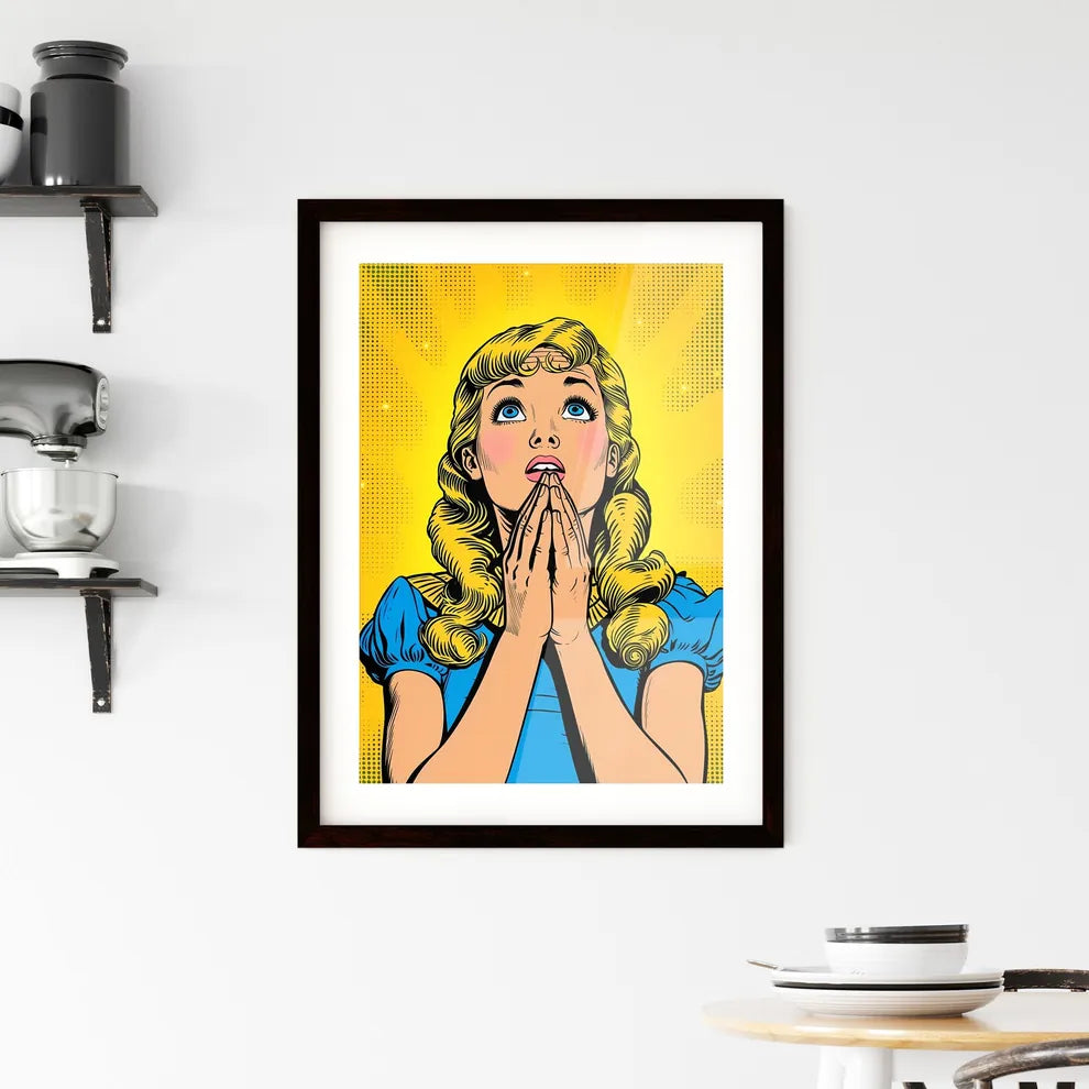 Saint mary anime - pop art style - comic boo Framed Print