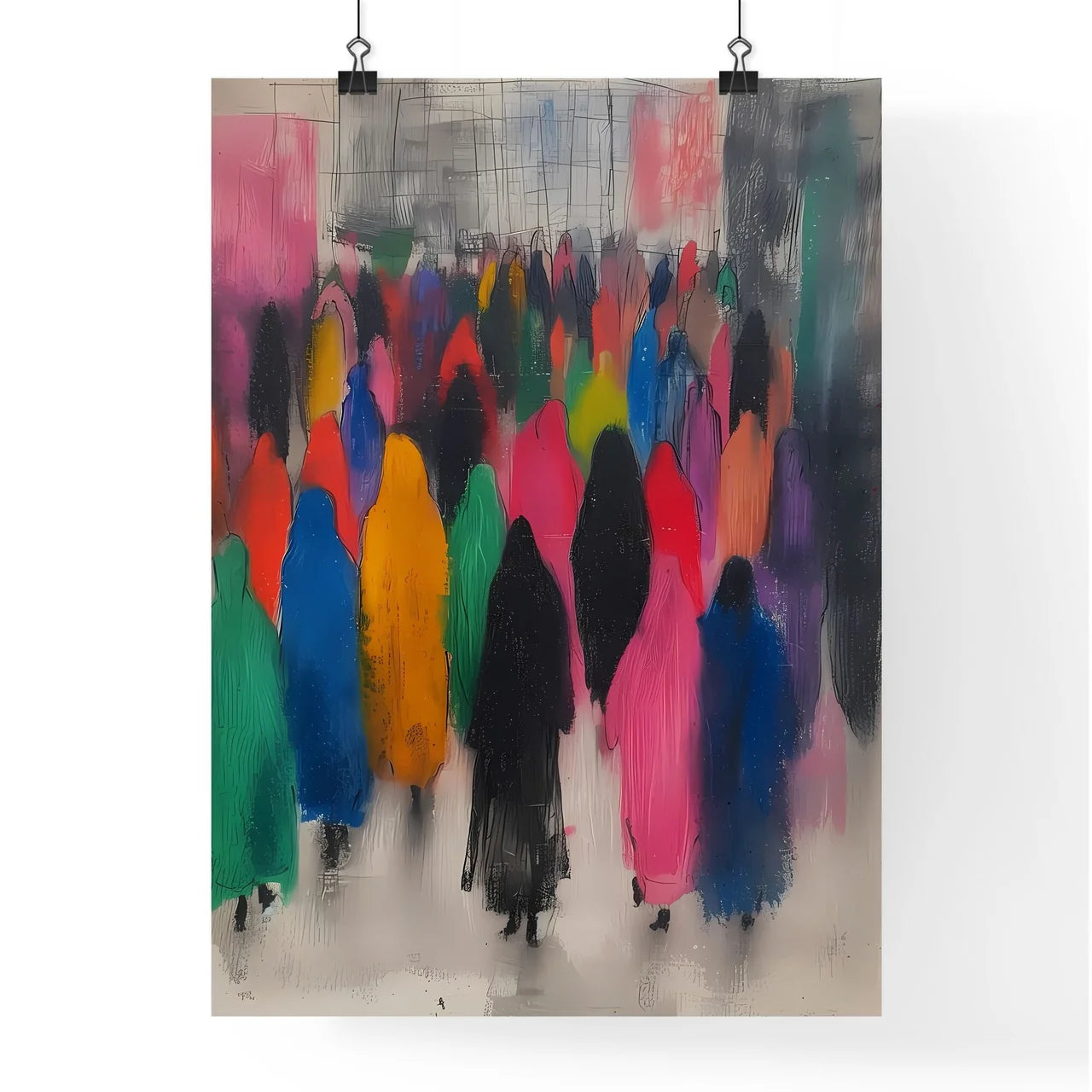 Watercolor of the contrast between the earth Poster