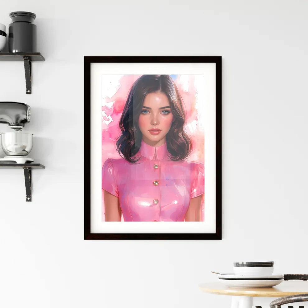 Watercolor full body shot working class pin  Framed Print