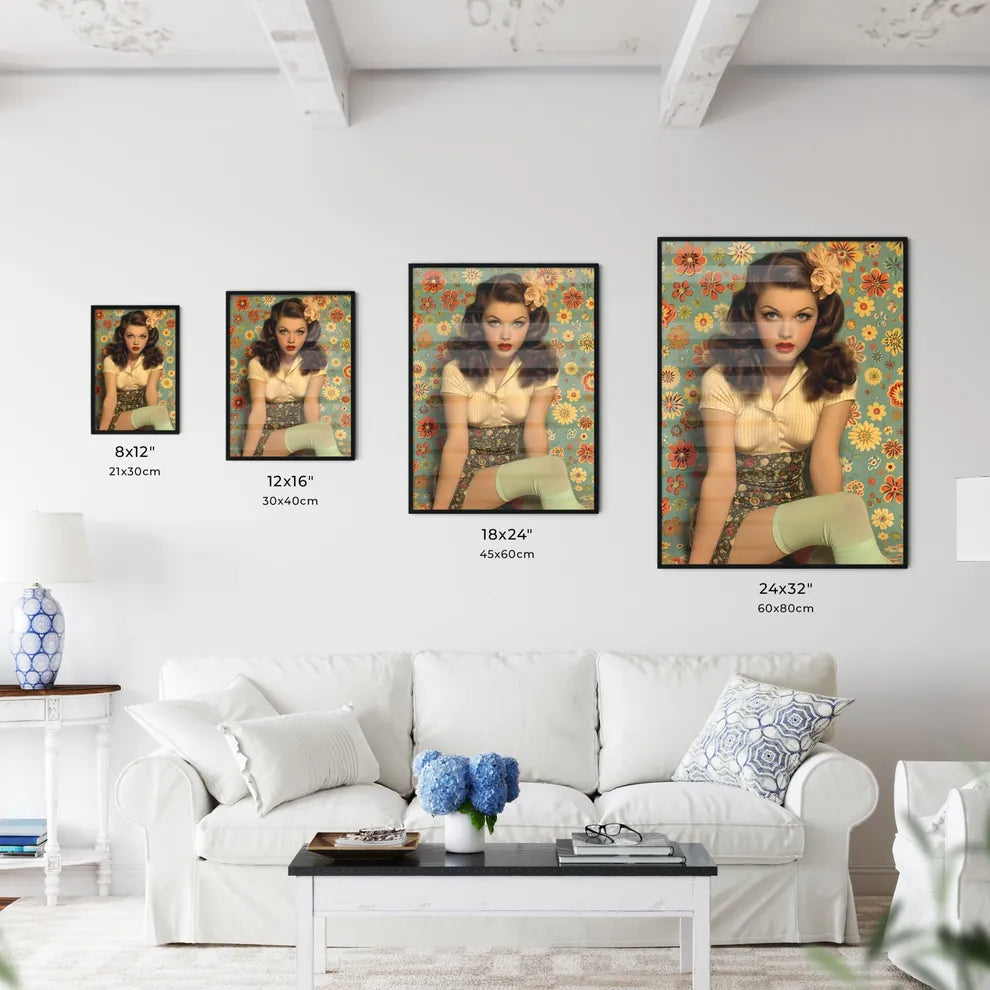 Poster of a pin up with white background - A - Kitchen Hangings