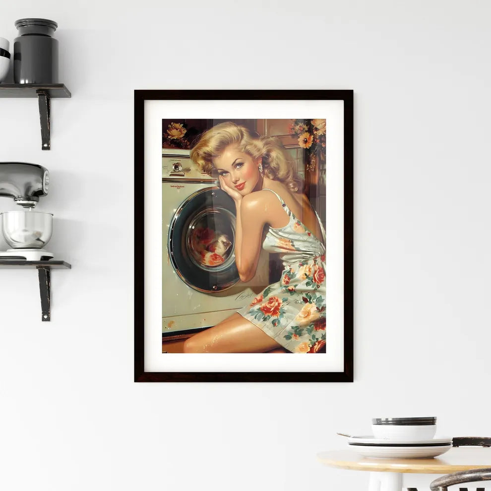 Pin up artwork for detergent ad - Art print  Framed Print