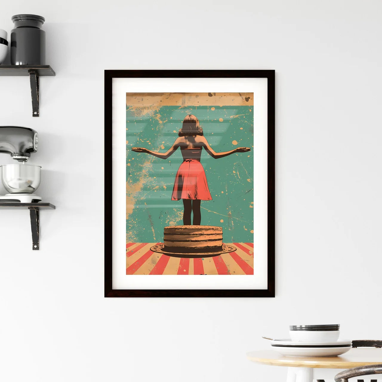 A super morbidly obese immobile woman chef - Framed Print