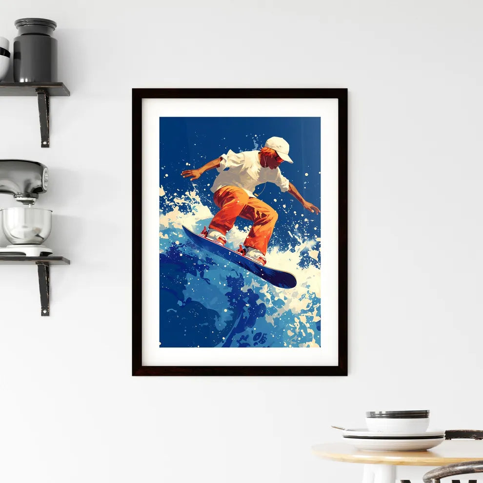 Snowboard snowboarding vail colorado snow fl Framed Print