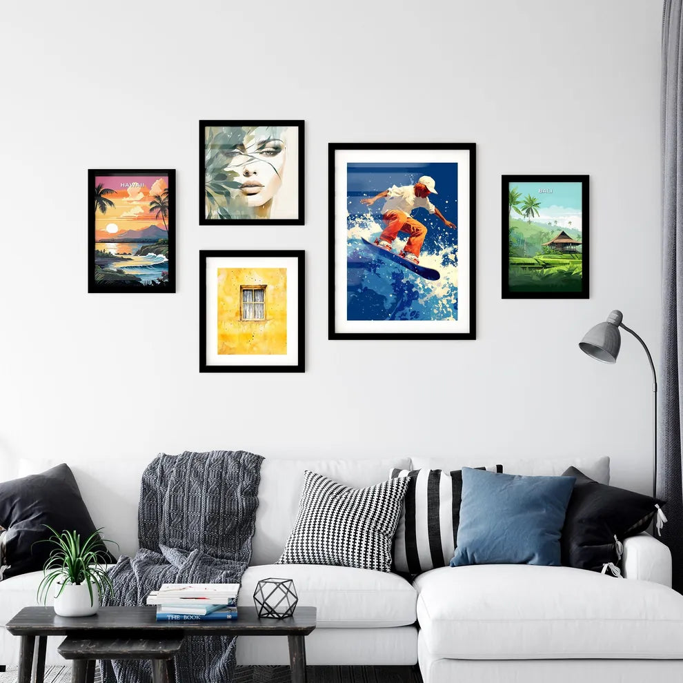 Snowboard snowboarding vail colorado snow fl Wall Art