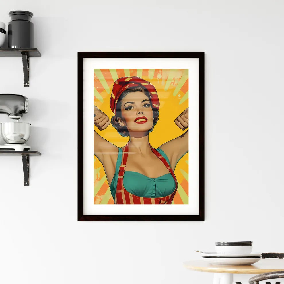 A super morbidly obese immobile woman chef - Framed Print