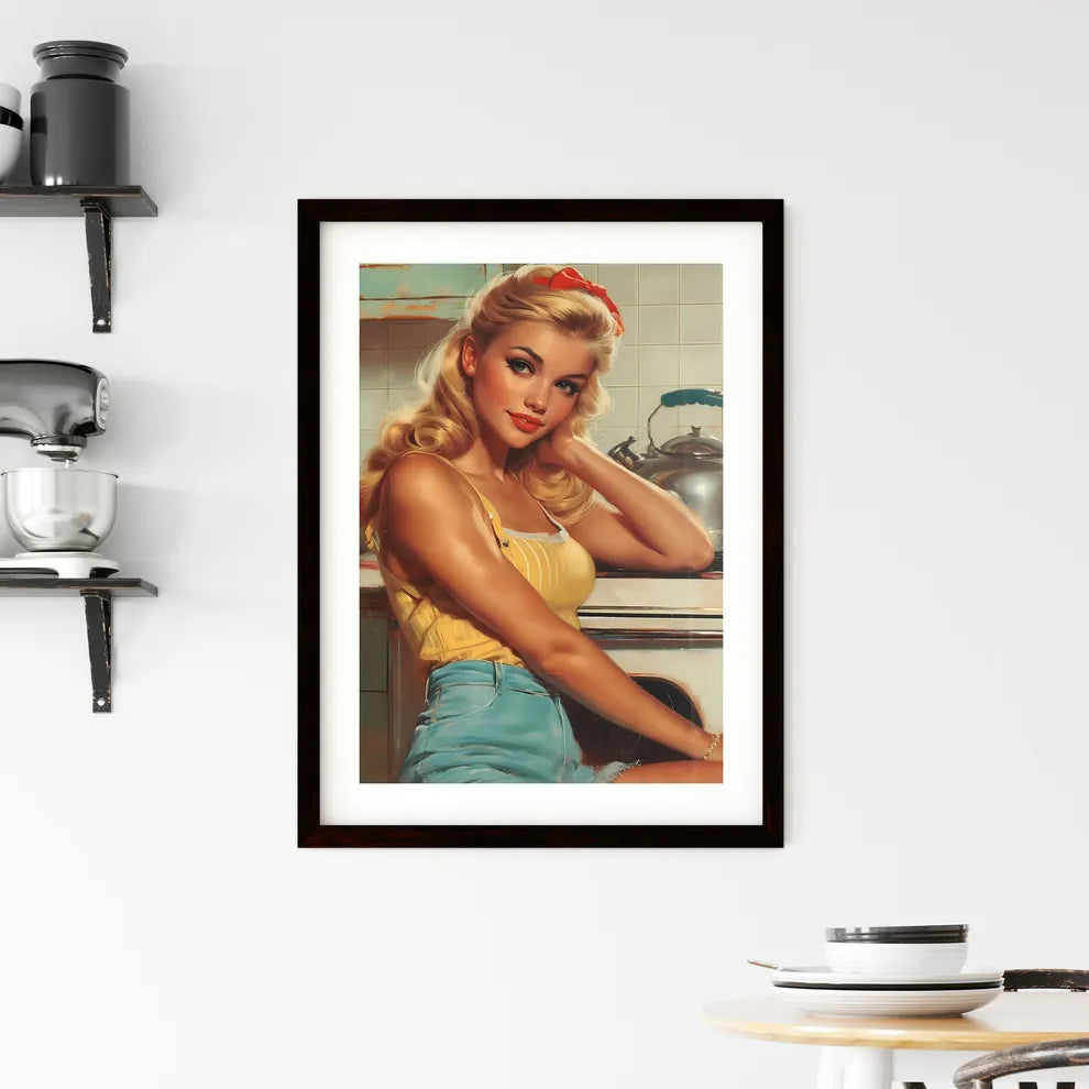 Pin up artwork for detergent ad - Art print  Framed Print