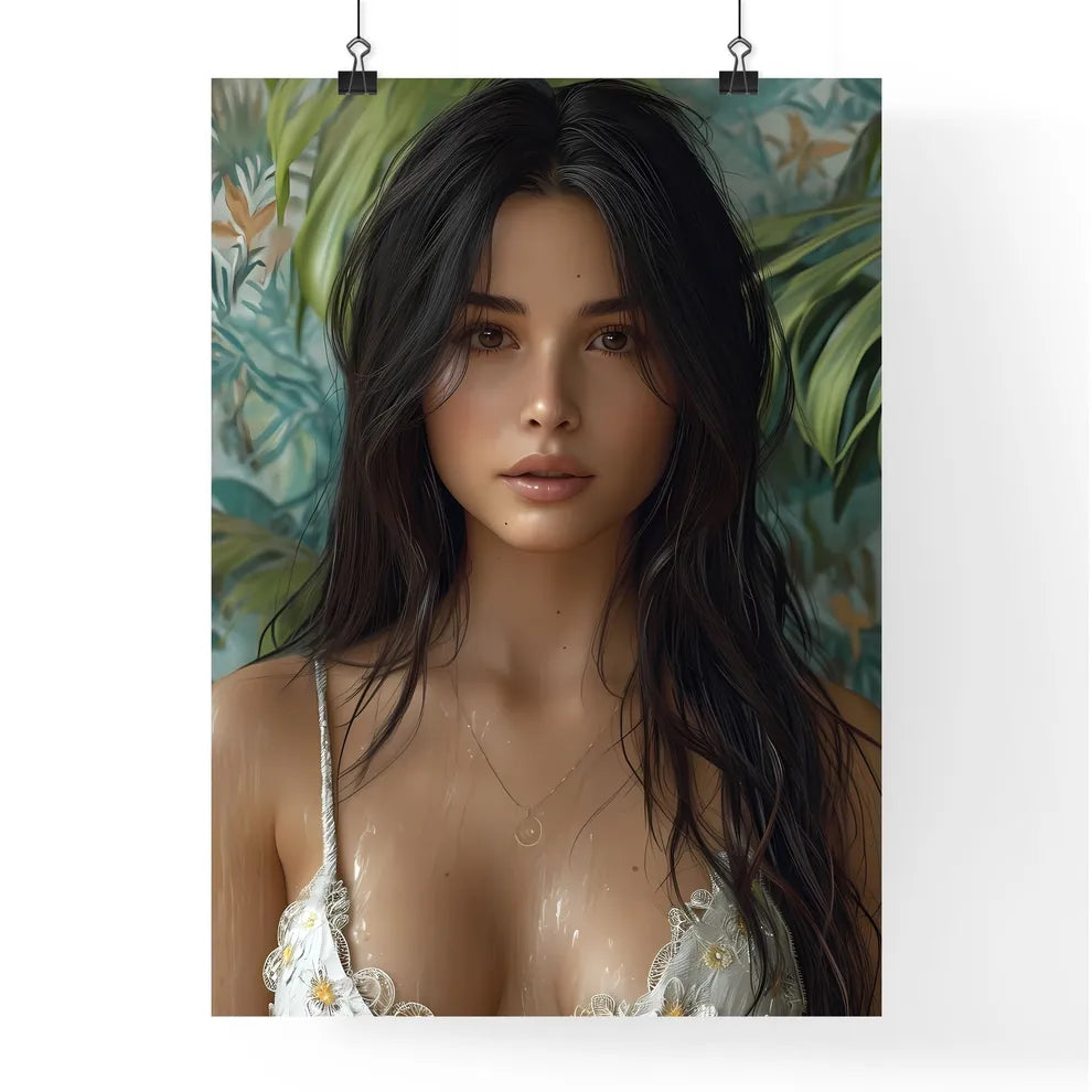 A modern pin up girl - Art print of a woman  Poster