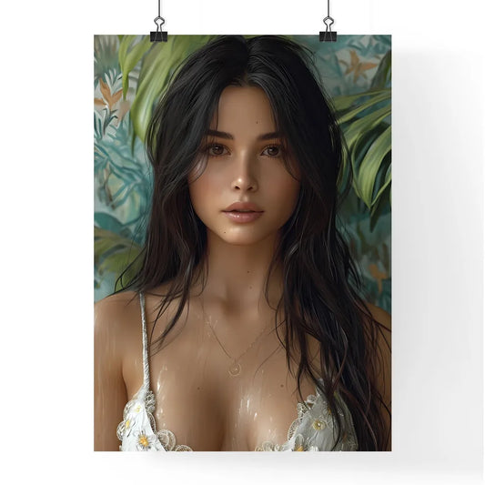 A modern pin up girl - Art print of a woman  Poster