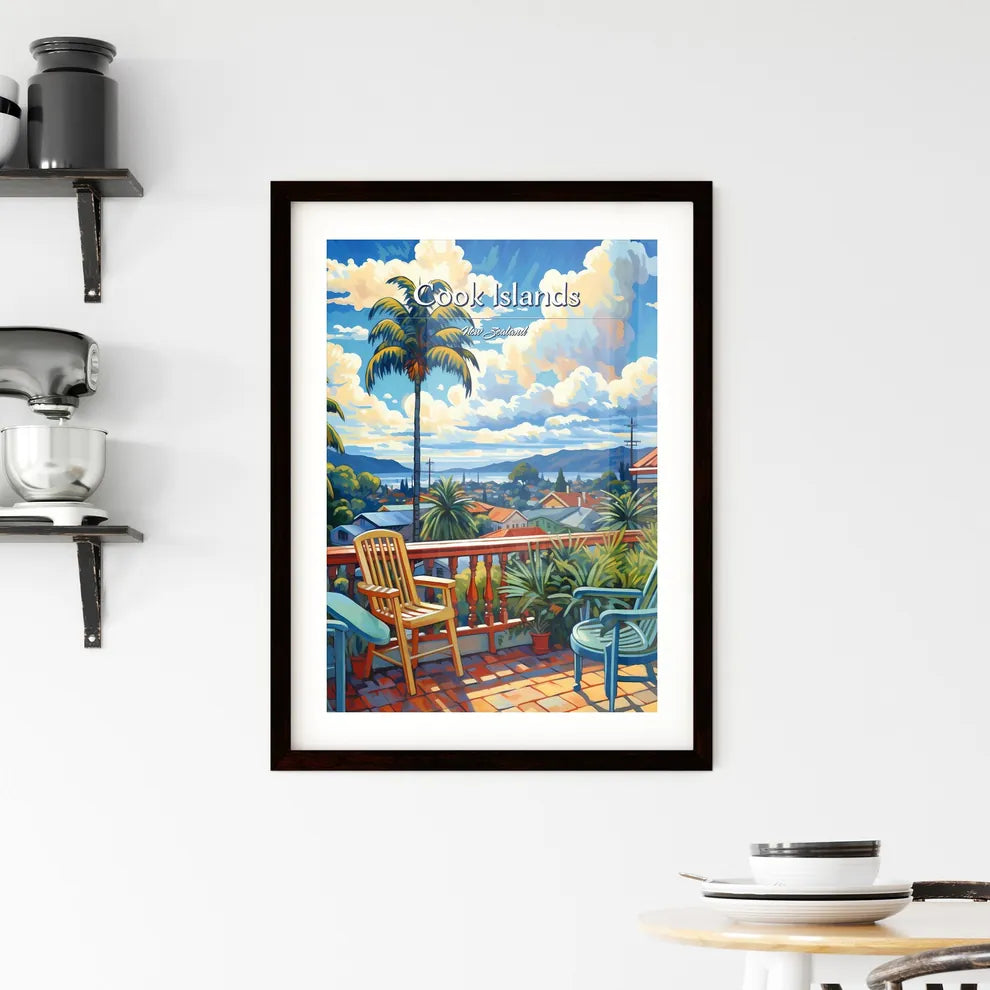 On the roofs of Cook Islands Framed Print
