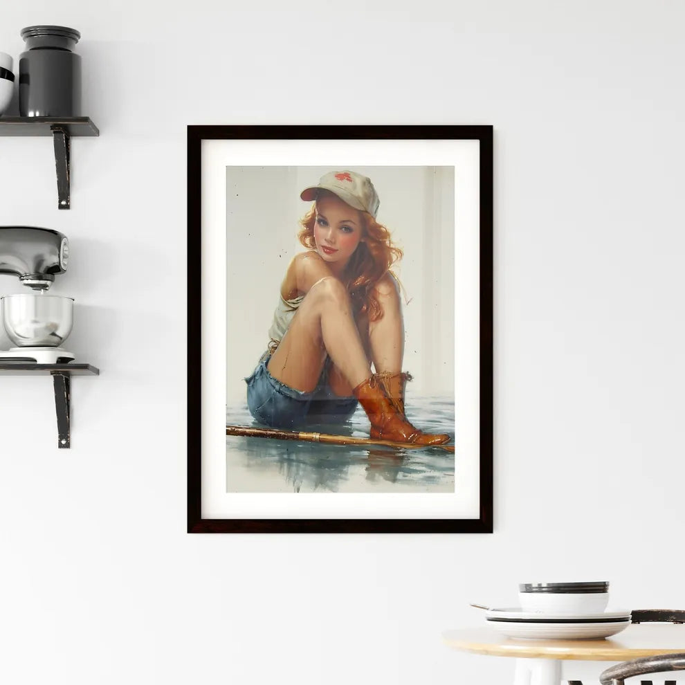 Deep Sea fisherman Rachel Welch - Art print  Framed Print
