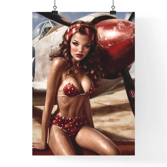 Uncommon pin up girl illustration Poster