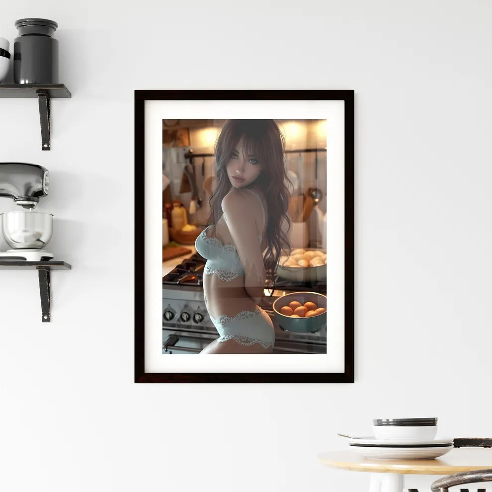 Housewife - Art print of a woman in a Framed Print