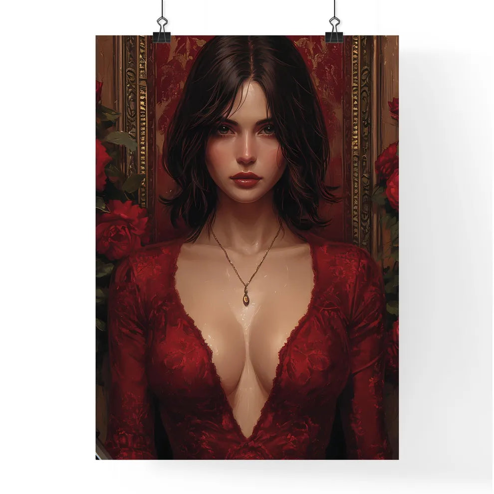 Uncommon pin up girl illustration - Art prin Poster