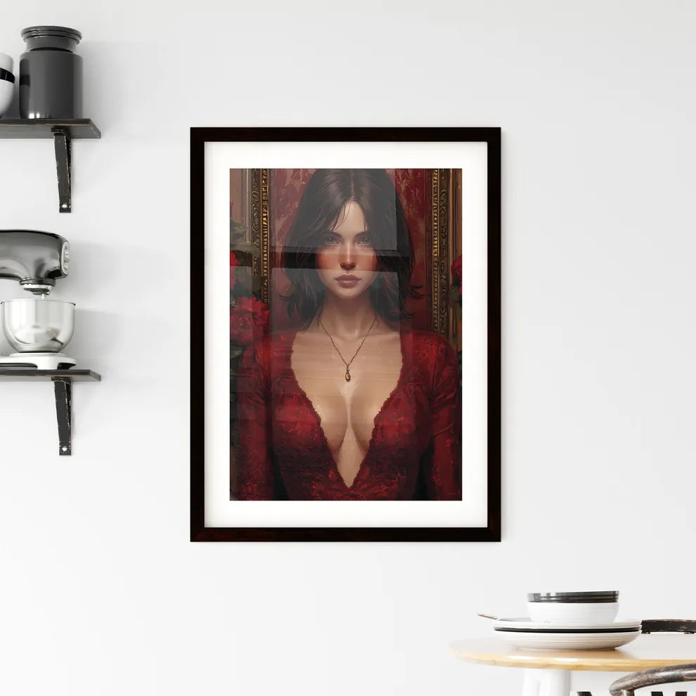 Uncommon pin up girl illustration - Art prin Framed Print