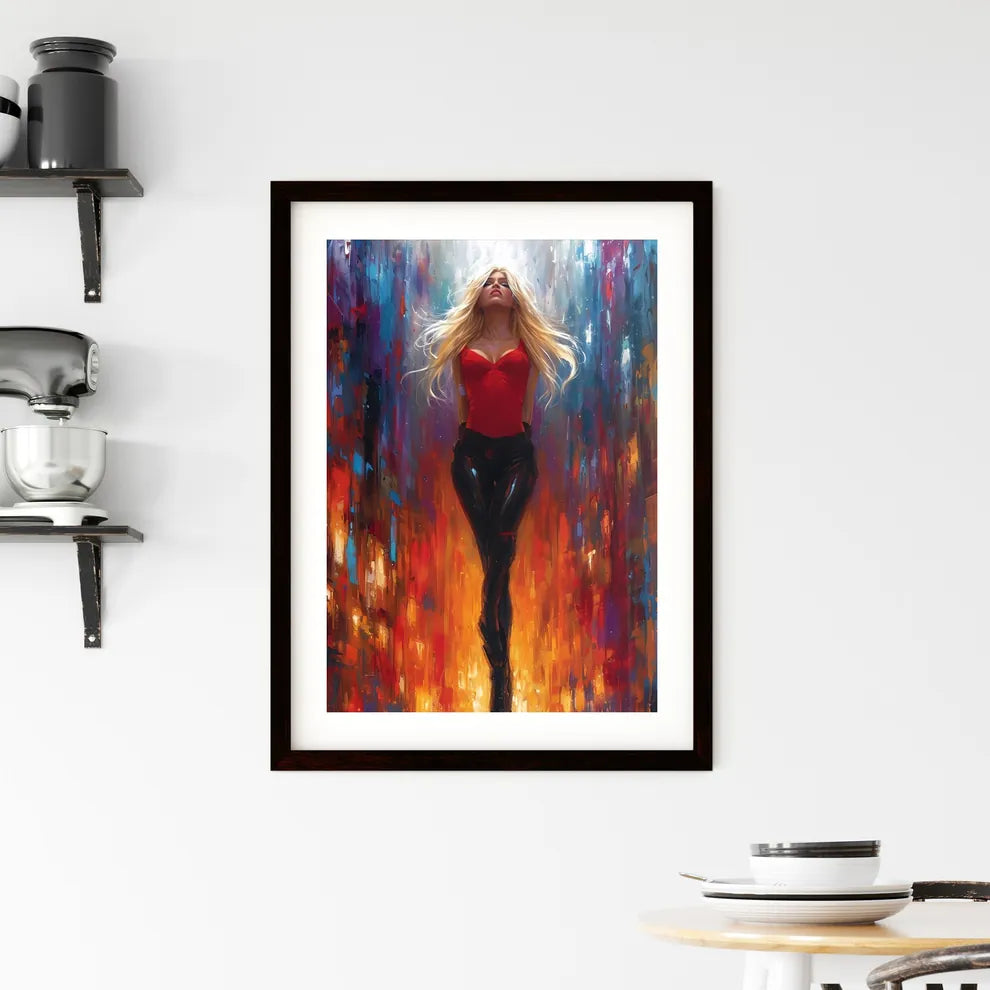 Poster of a pin up with white background - A Framed Print