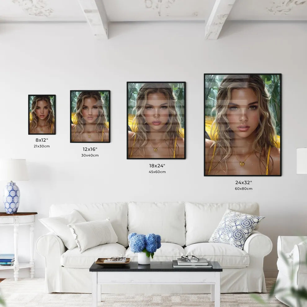 The vintage pin up girl leaning on a car - A - Kitchen Hangings