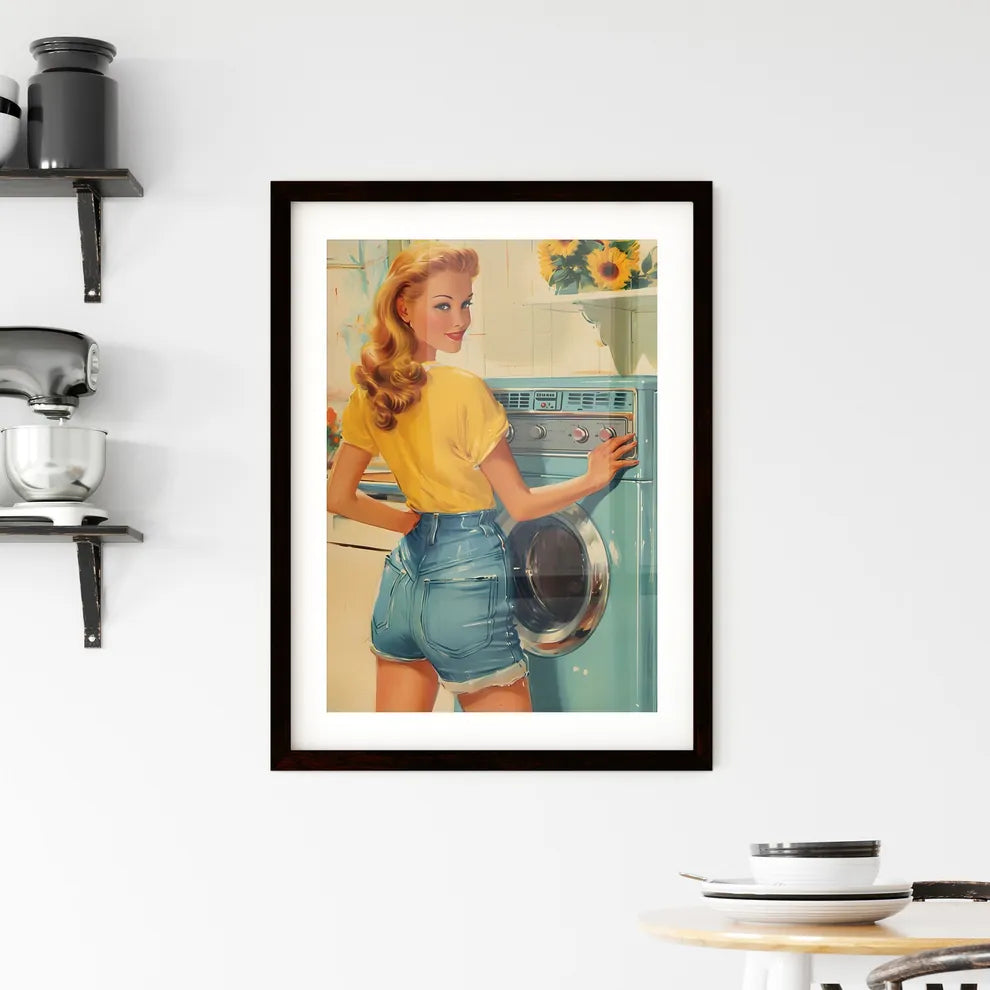 Pin up artwork for detergent ad - Art print  Framed Print