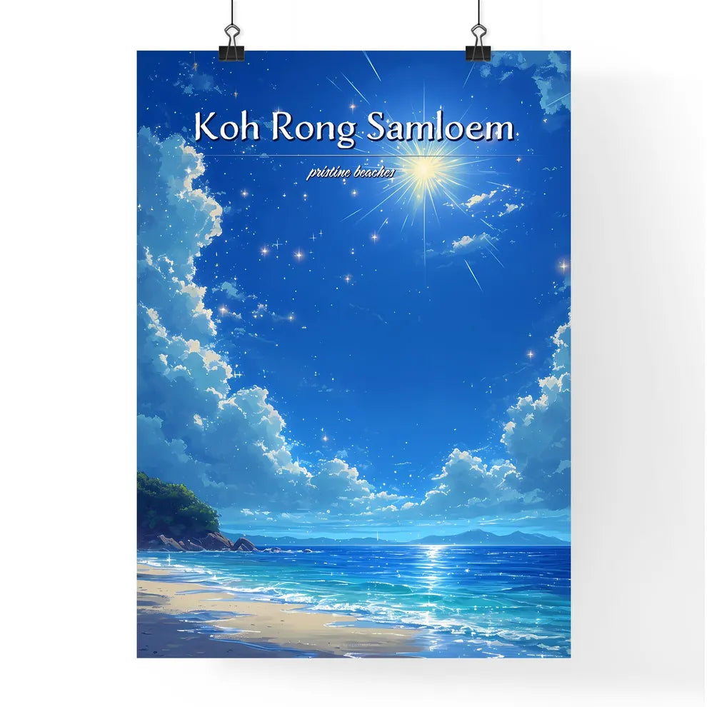 Koh Rong Samloem Beach - Art print of a beac Poster