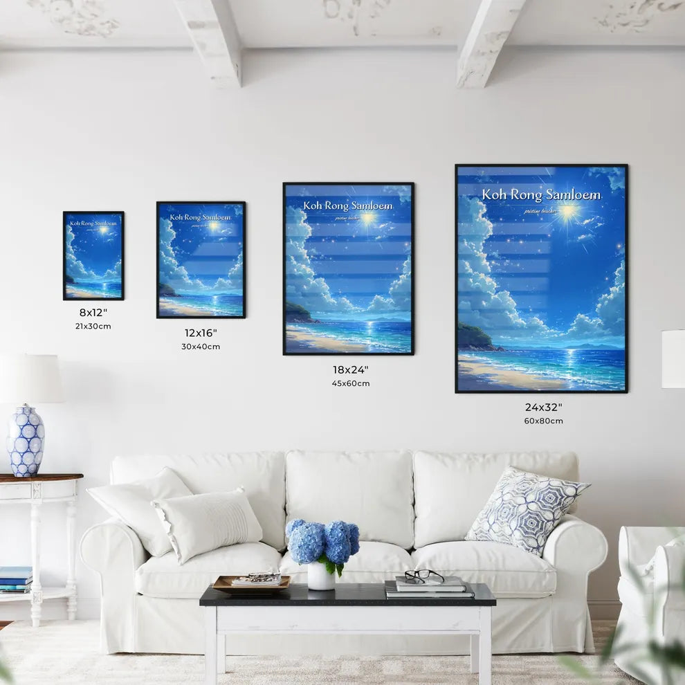 Koh Rong Samloem Beach - Art print of a beac - Kitchen Hangings