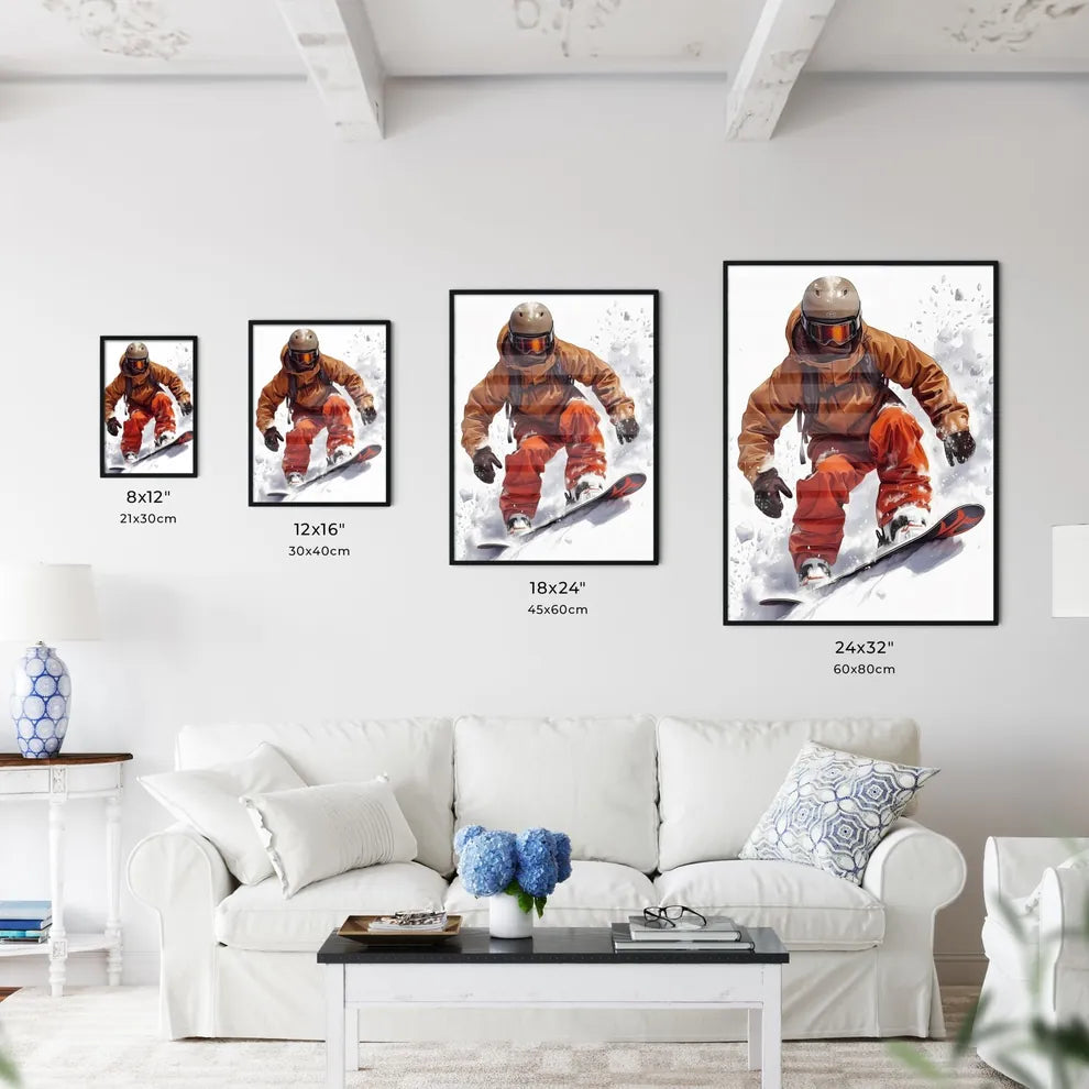 Snowboarder'Vintage'styled'vector'illustrati - Kitchen Hangings