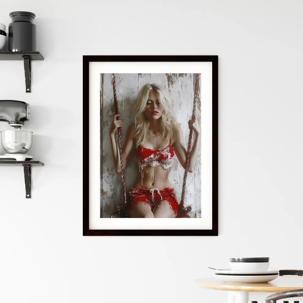 Gogo girl hyper realism style Framed Print