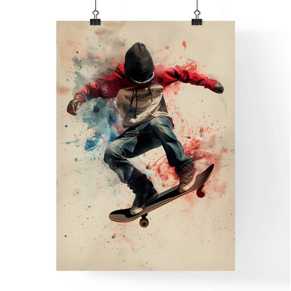 Snowboarder'Vintage'styled'vector'illustrati Poster