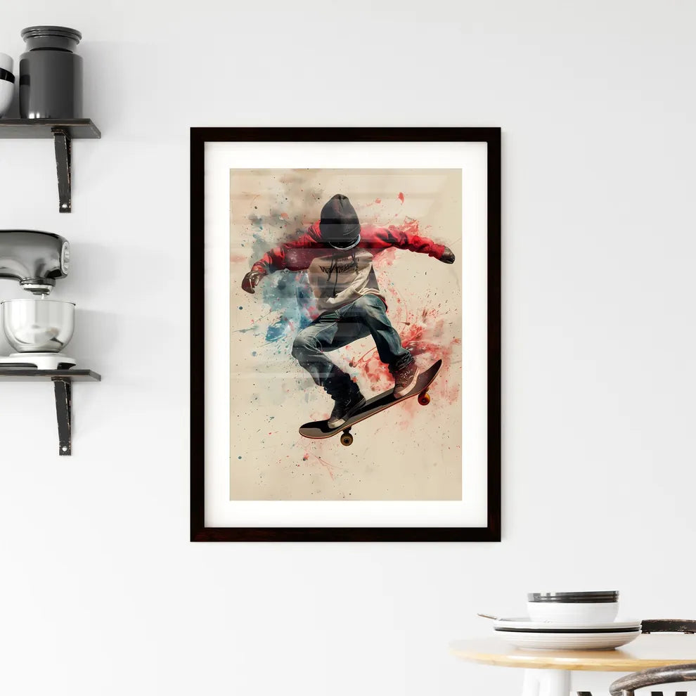 Snowboarder'Vintage'styled'vector'illustrati Framed Print