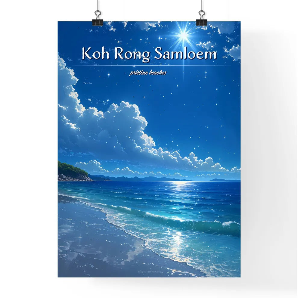 Koh Rong Samloem Beach - Art print of a beac Poster