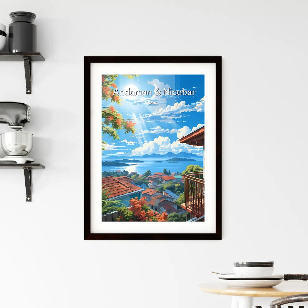 On the roofs of The Andaman & Nicobar Islands, India - Art print of a group of people running Custom Print