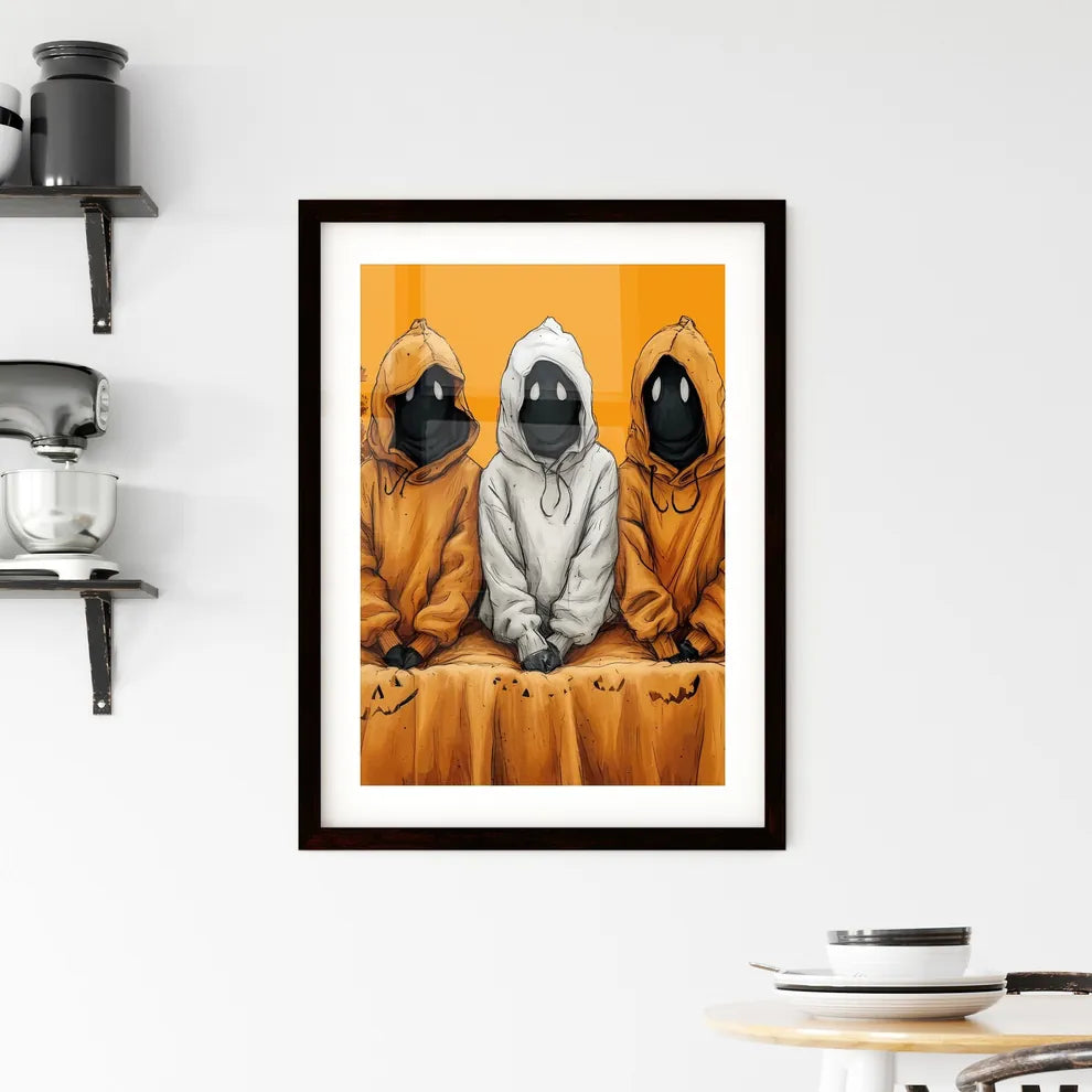 Kids wearing Halloween costumes  Framed Print