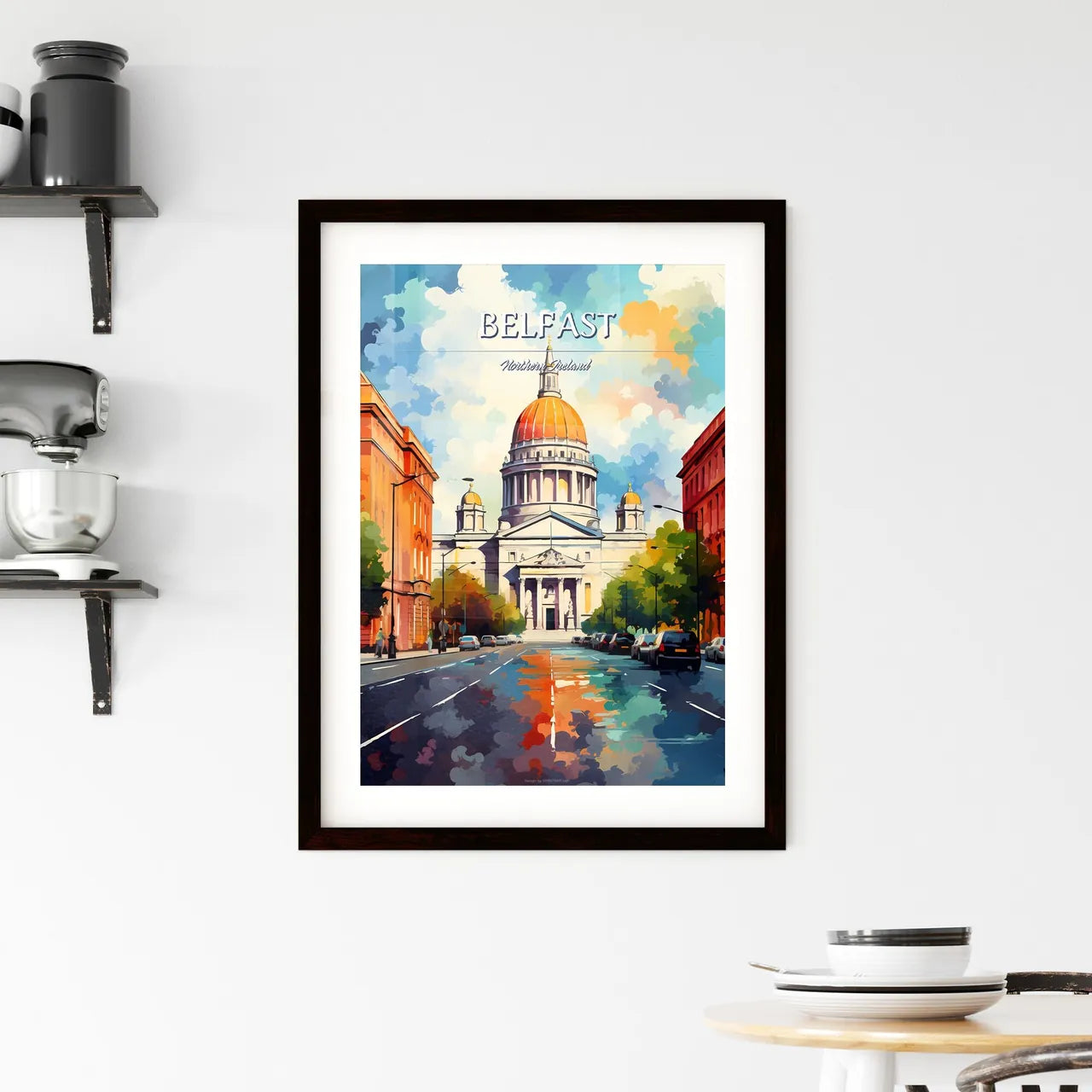 Belfast, Northern Ireland - Art print of a large billboard in a desert Custom Print