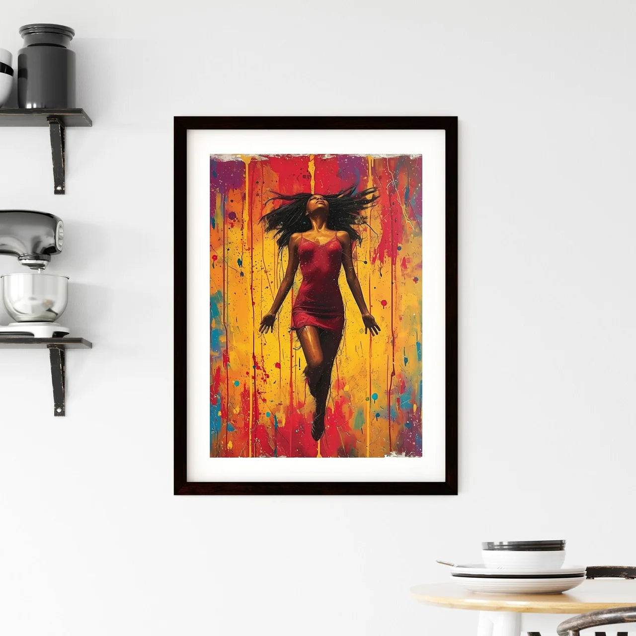 Poster of a pin up with white background - A Framed Print