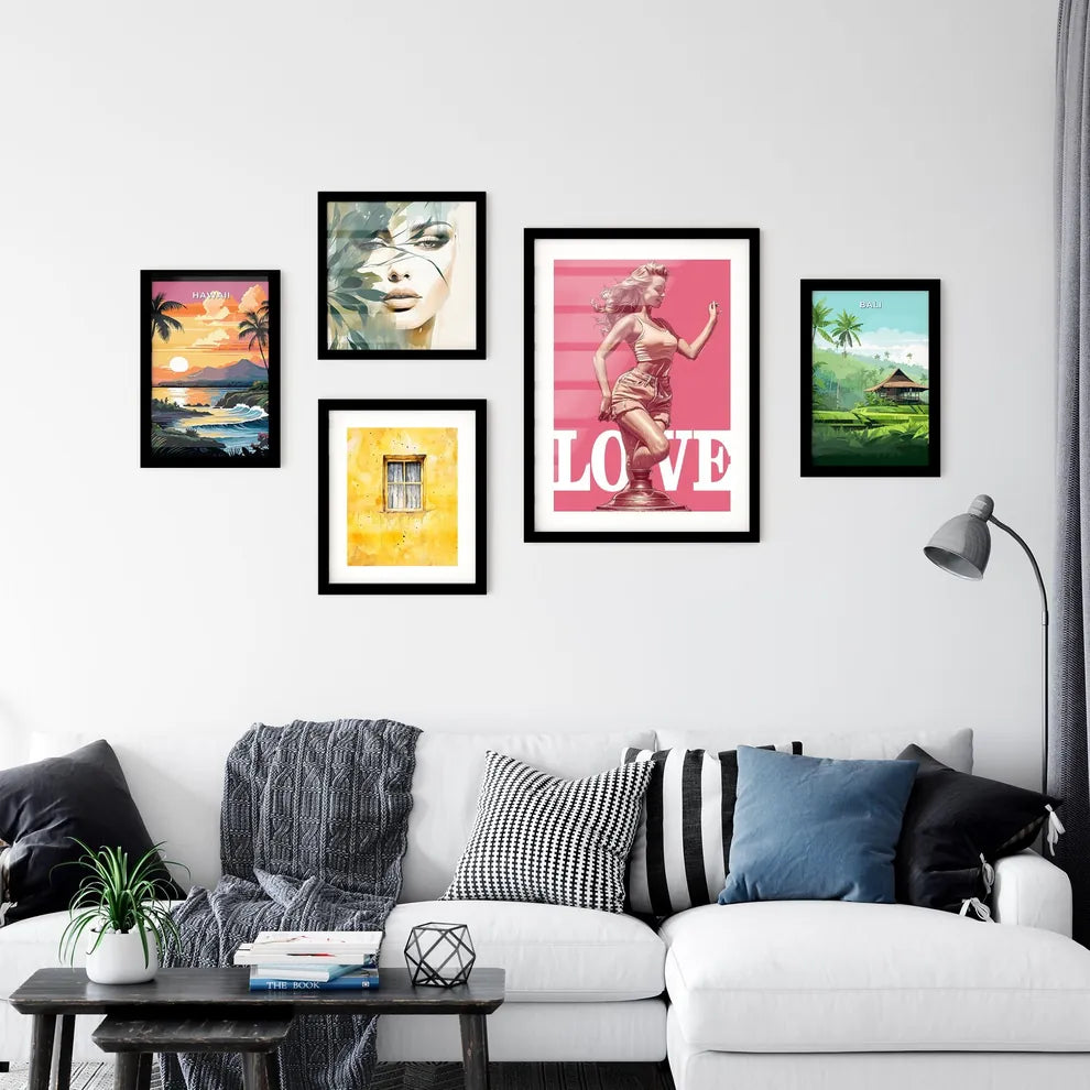 LOVE isolated - Art print of a woman in a Wall Art