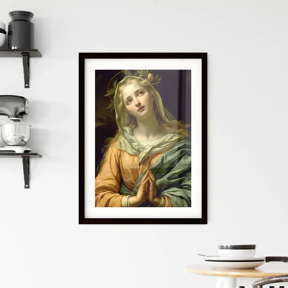Mary Mother mystical rose Framed Print