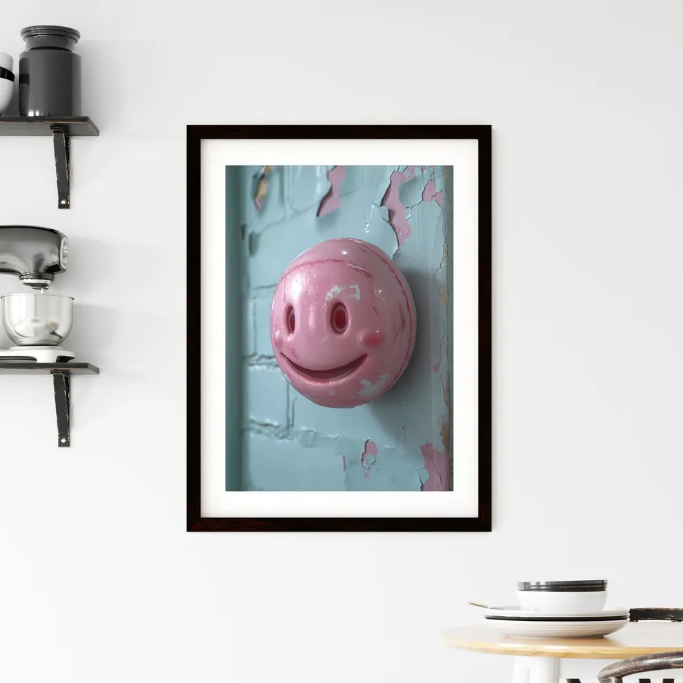 A minimalist smiley Framed Print