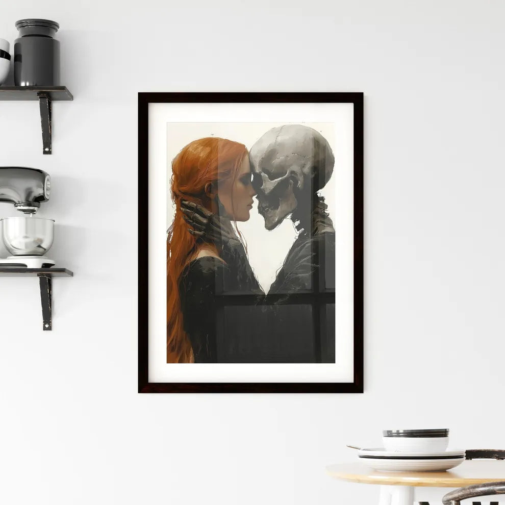 A skeleton slow dances  Framed Print