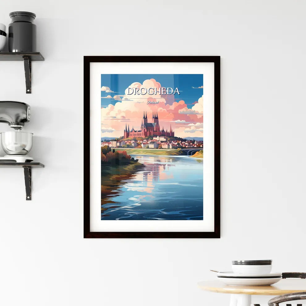 Drogheda, Ireland - Art print of a painting of a city Custom Print