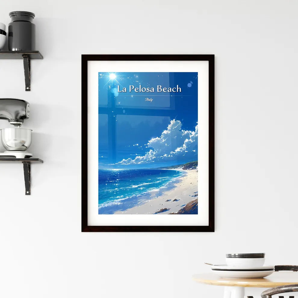 La Pelosa Beach Framed Print