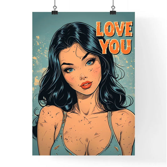 I LOVE YOU isolated - Art print of a rooftop Poster