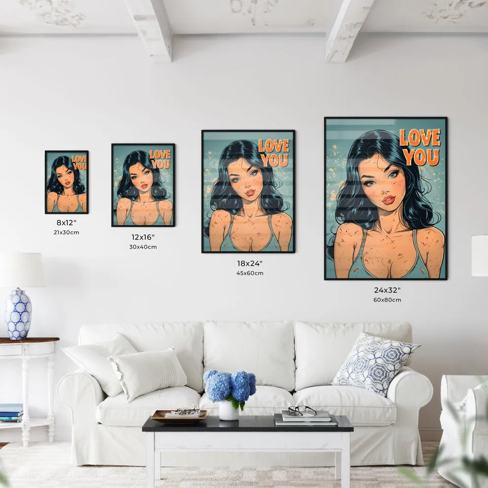 I LOVE YOU isolated - Art print of a rooftop - Kitchen Hangings